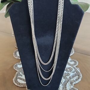 Silpada 'High Authority' 4  strand Italian necklace .925 sterling